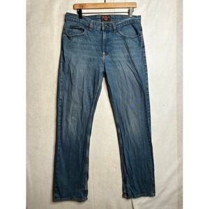 Pintlar Mens Straight Leg Jeans Medium Wash Cotton Denim 32x34 rodeo western